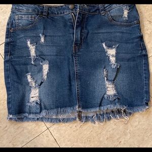 Denim mini skirt